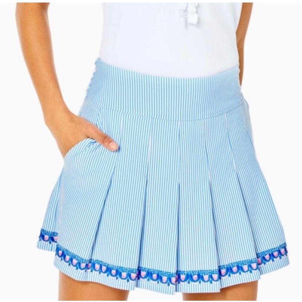 Lilly Pulitzer Blue Striped Mini Skirt